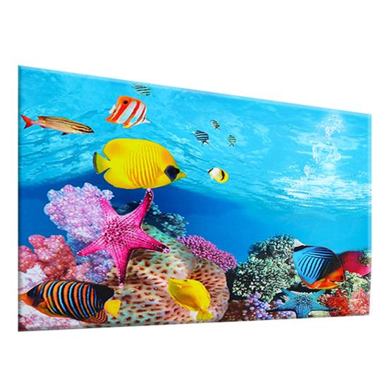 Aquarium Background Poster Tank Ocean Self-adhesive Fish Sticker Backdrop Decor