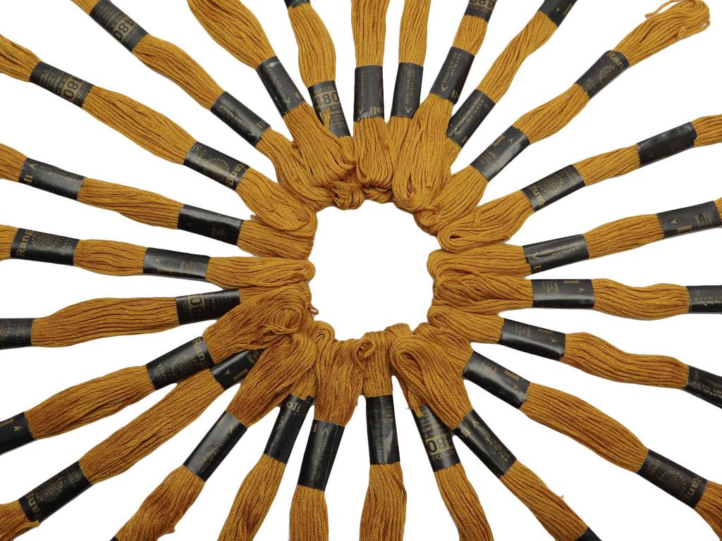 IBA Indianbeautifulart 25 darabos horgony kötő matt olívazöld pamutfonál fonal hímzés készlet