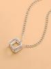 Trendy European-American Cube Necklace Sweater Chain