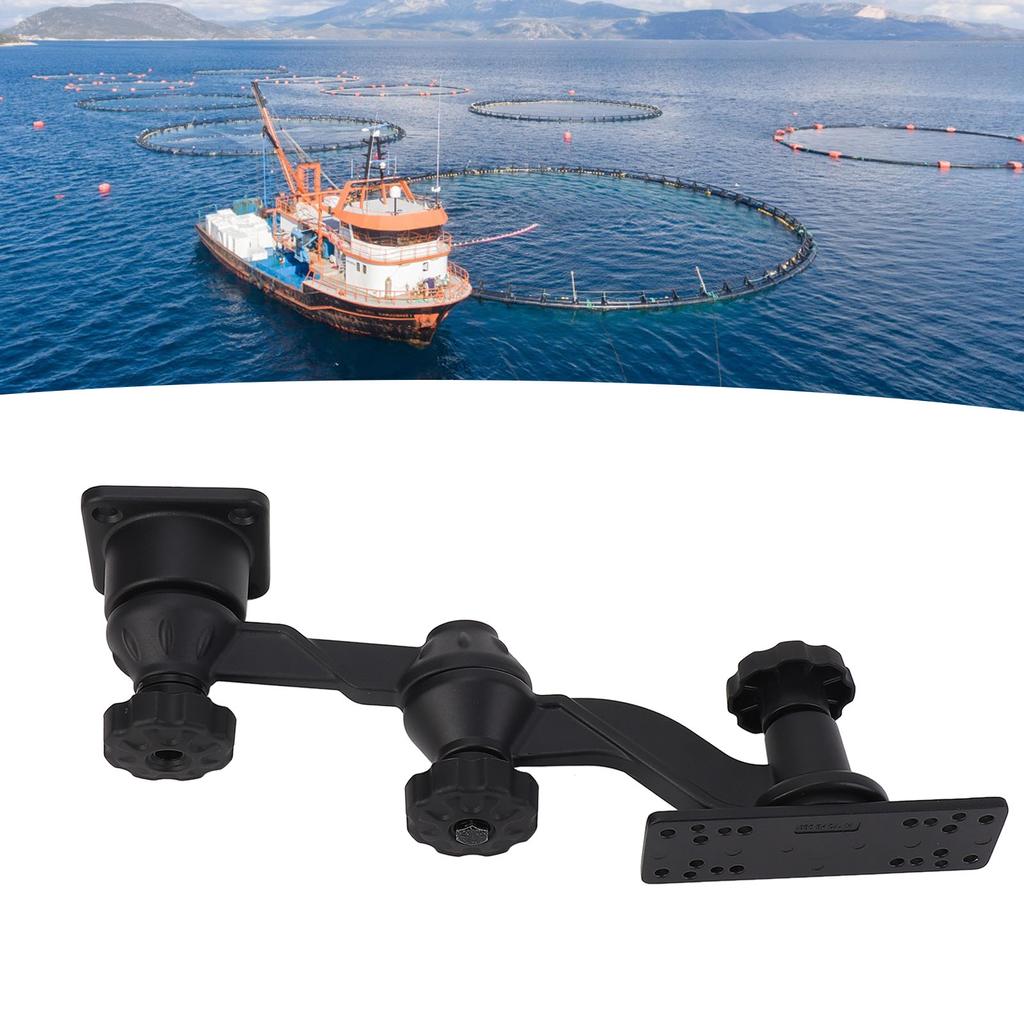 Plotter   Arm Mount, 11.4 Inch Horizontal Fish Finder Bracket with 6.25 x 2 Inch Panel, Aluminum   Arm Bracket for Fish Finder for Chart Plott