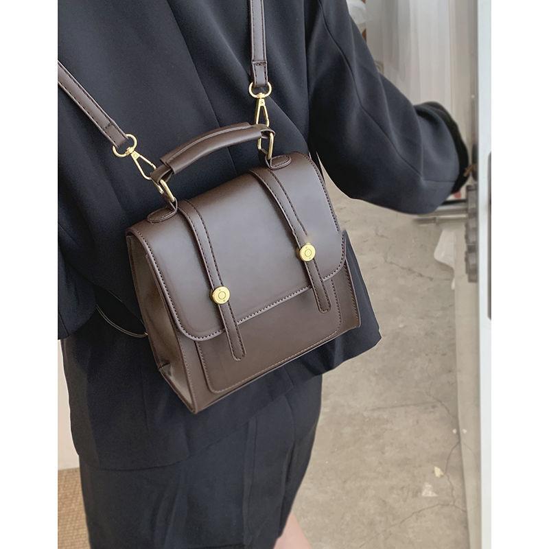 Retro backpack bag 2025 new trendy fashion student backpack multi-functional schoolbag portable travel bag