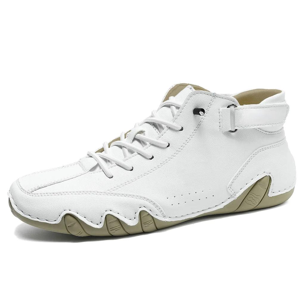 Fashion Men's Nude Boots Fashionable Stitching Lightweight Comfortable Soft Upper for Daily Wear Casual Street Style Walking Men Shoes