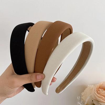 New Sponge Hair Band Soft Fabric Plain Head Bands Women's Fashion Wash Face Thick Headbands for Girls Hair Accessories