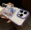 Luxury Transparent Card Slot Holder Wallet Shockproof Case For iPhone 16 15 14 12 11 13 Pro Max 15 Plus Clear Hard Acrylic Cover