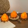 Flame Design LED Electronic Candle Lamp Cute Cartoon Bonfire Ambience Night Light Small Size Nordic Design Bonfire Lamp