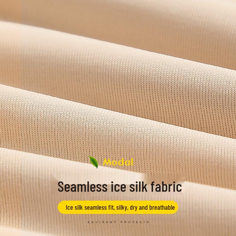 High-Waisted Seamless Ice Silk Anti-Exposure Shorts for Women