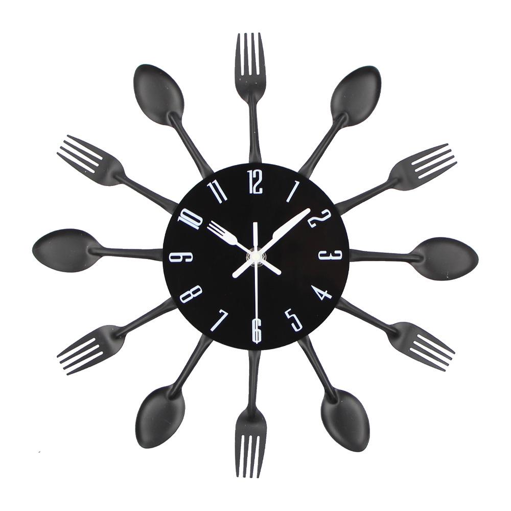 Modern Art Quartz Wall Clock for Living Room, Kitchen, or Restaurant