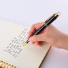 Insert Metal Signature Pen Business Gift Ballpoint Pen Rotating Pen Cap Crystal Head Top Black Ink Logo Printing