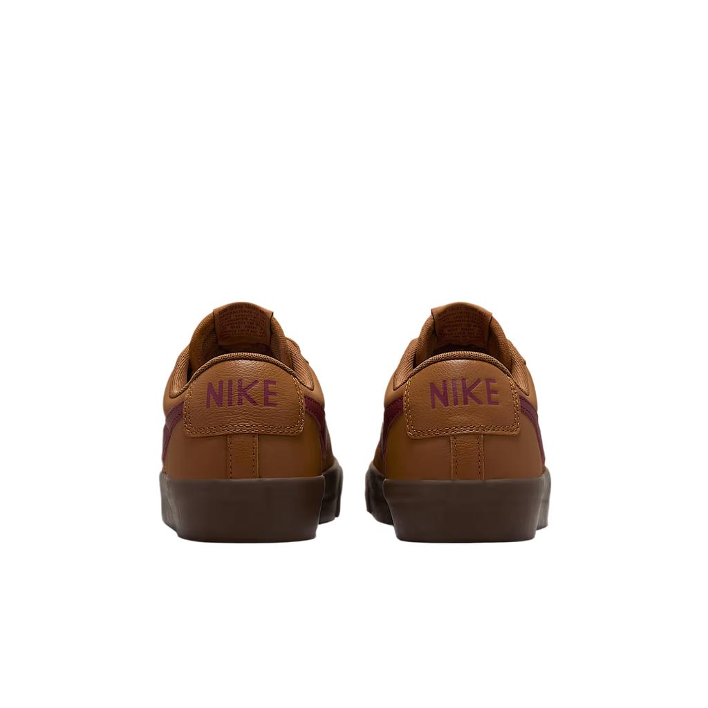 Nike Zoom Blazer Low Pro GT SB Light British Tan Dark Team Red Men Sneakers Brown Gum-Yellow DV1226-200