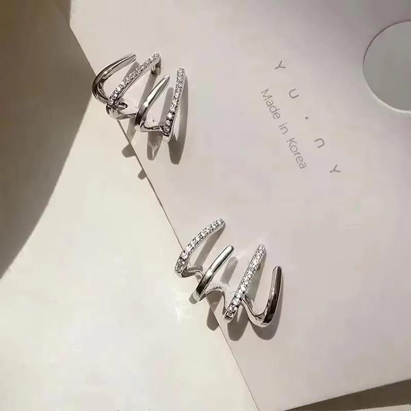 Korean Fashion Zircon Drop Earrings for Women Jewelry 2026 Trending New Luxury Women's Geometric Hoop Earrings Pendientes Gifts