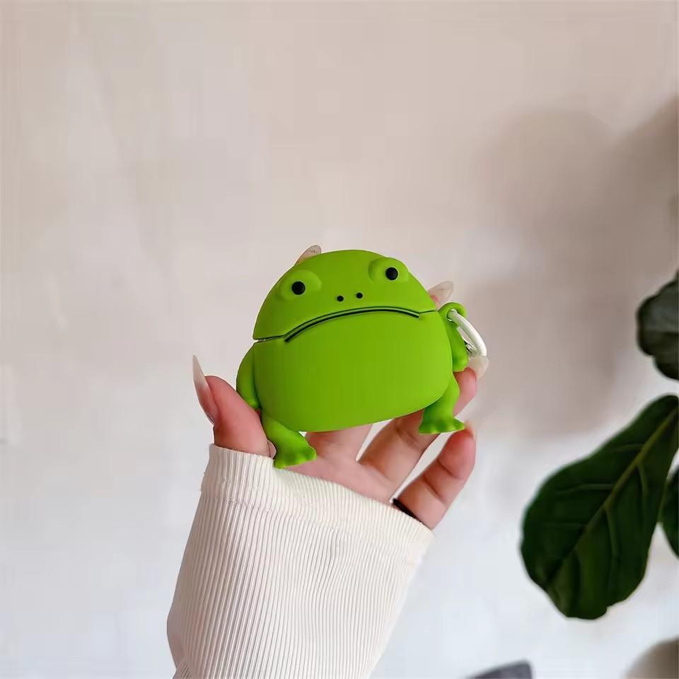 

Для Airpods 1 2 3 4 Pro Pro 2 Милий 3D Мультяшний Жаба під Дощем Силіконовий Чохол для Навушників З підвіскою Тварина Аксесуари Чохол AirPods 1/2