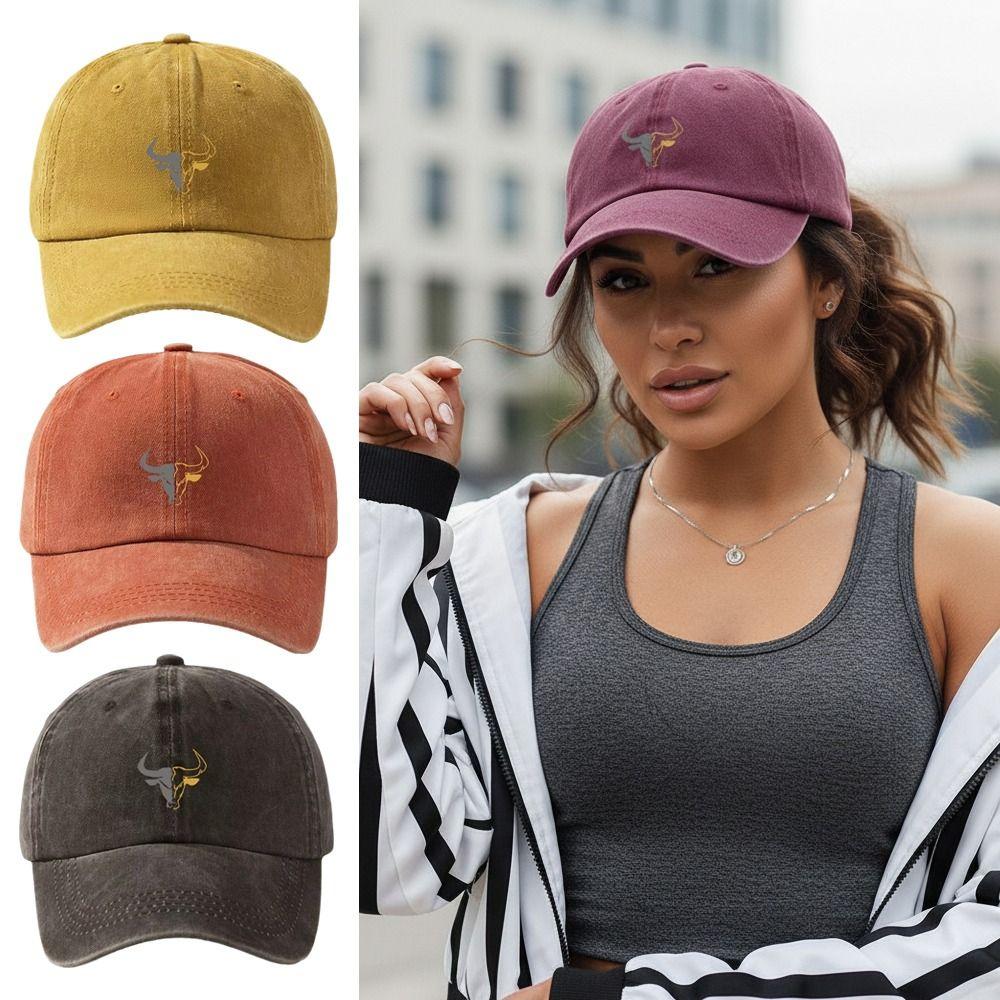Washed Cotton Peaked Cap For Man Women Hiking Fishing Vacation Exploration