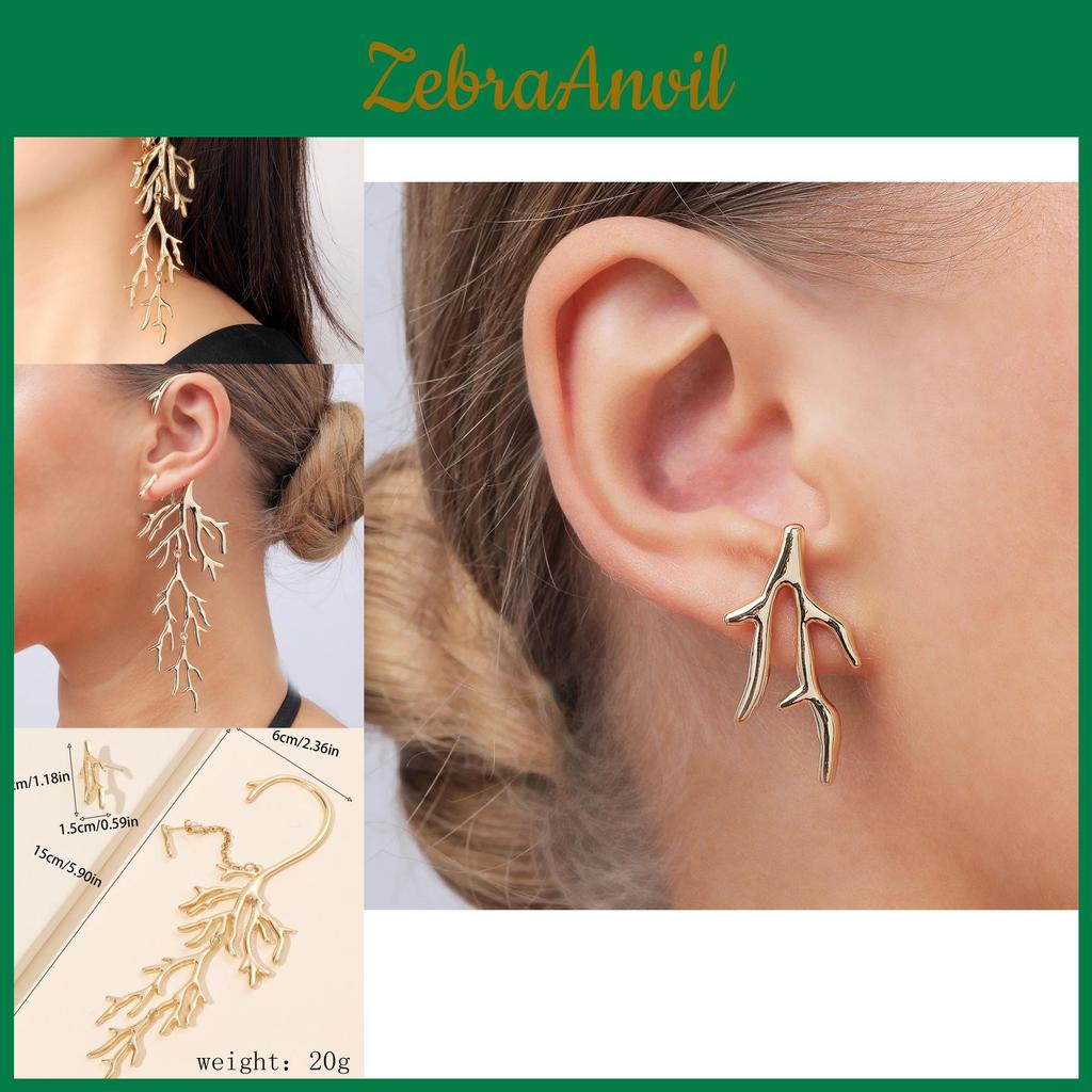 Coral Animal Design Alloy Earrings For Women Trendy Spring 2025