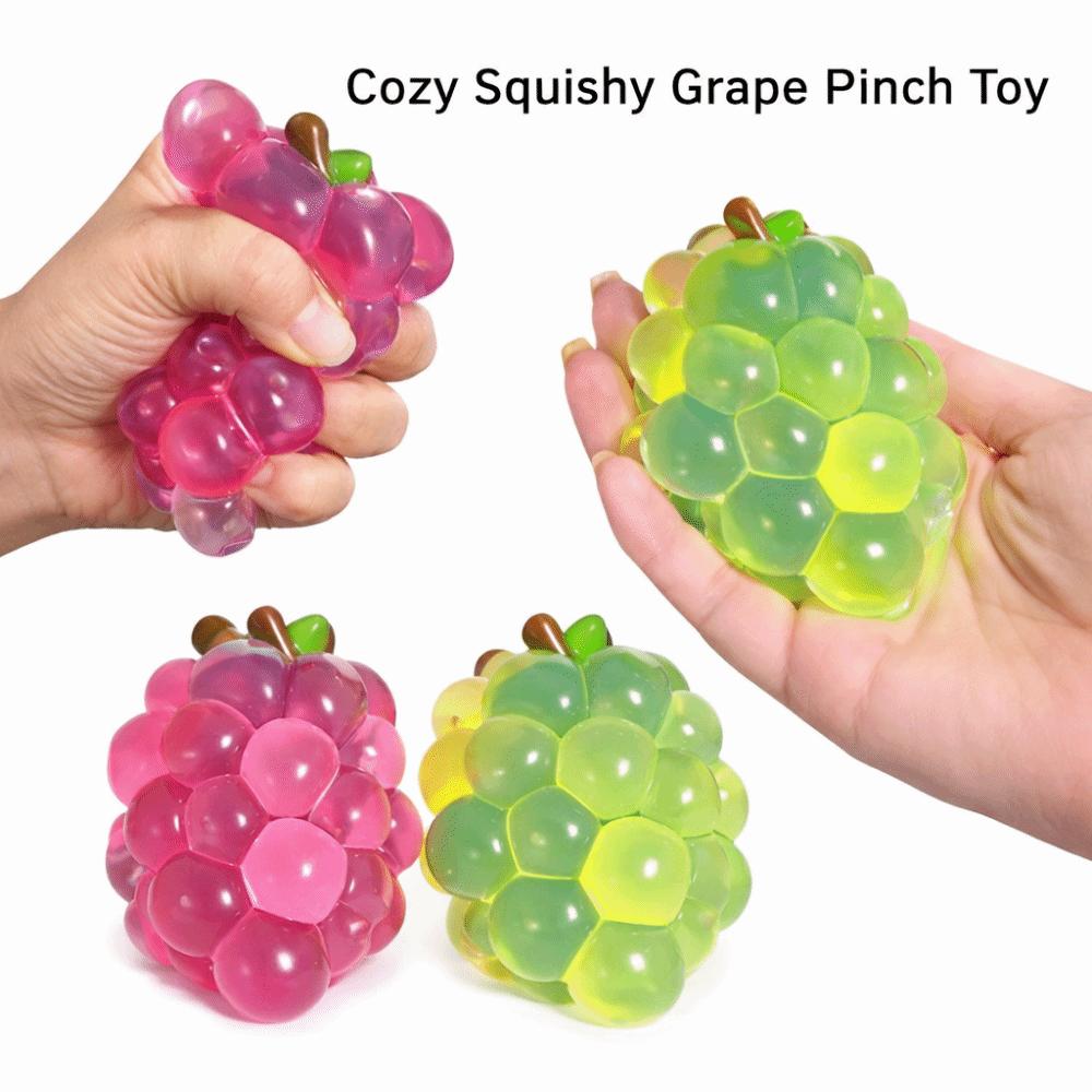 Stretchy Material Squishy Fruit Grapes Squeeze Design Fruit Shape Fidget Slow Rising Creative Stress Relief Anxiety Management
