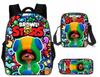 Cartoon-Rucksack-Set 3 Teile Leichte Schultasche für Mittelschüler Umhängetasche