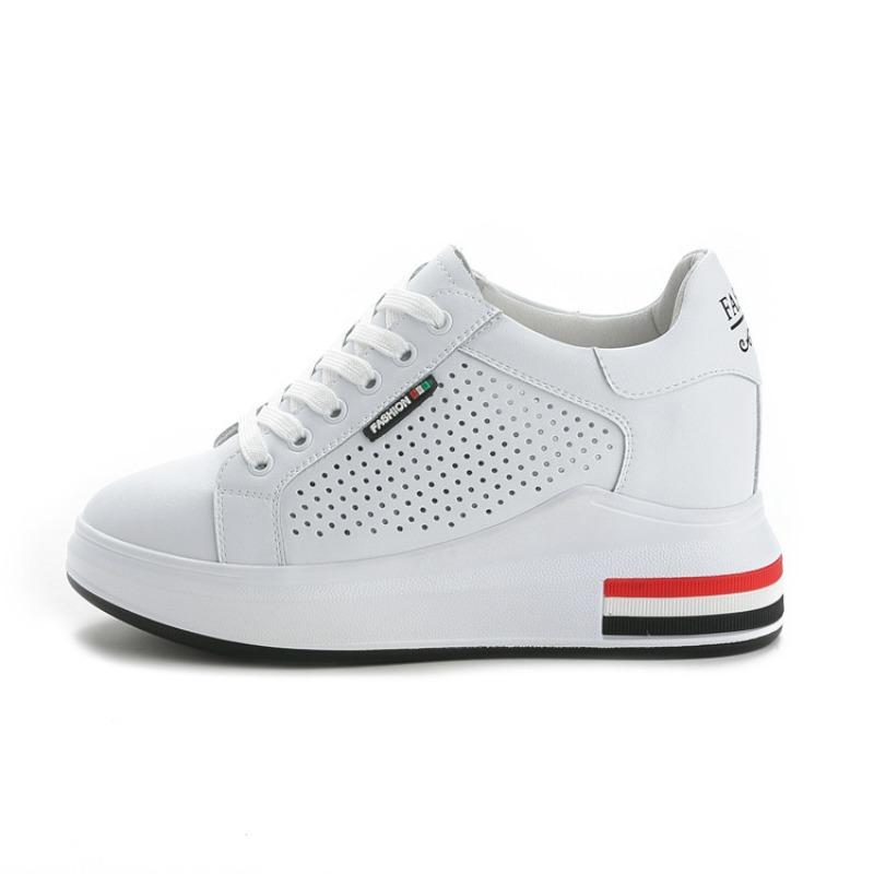 Autumn women's shoes new inner height increase versatile little white shoes casual sports shoes wedge heel cm velvet women's shoes