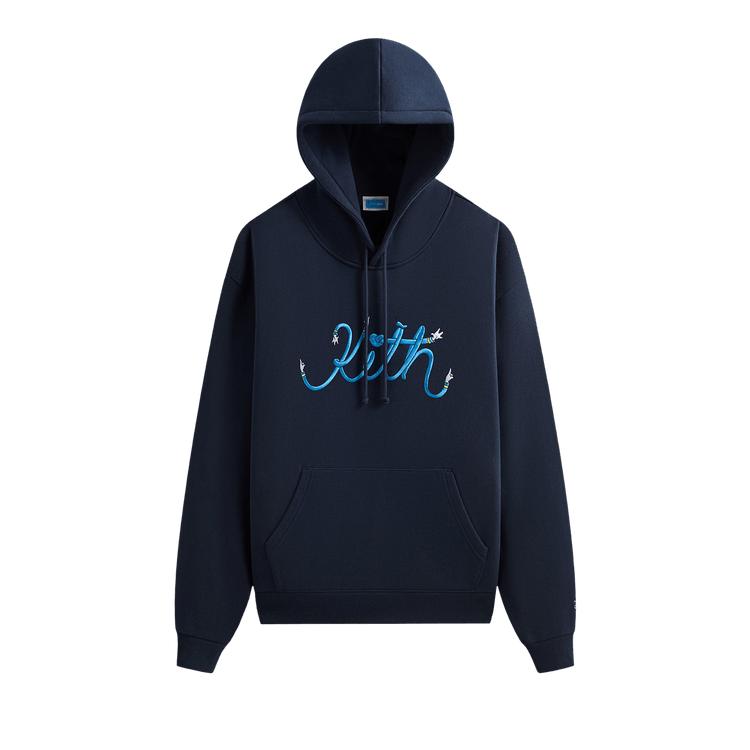 Kith X Disney Дональд Дак Руки Винтажное Худи Nelson Ночной Мужской Топ Синий KHM033131-413 L 35963₽