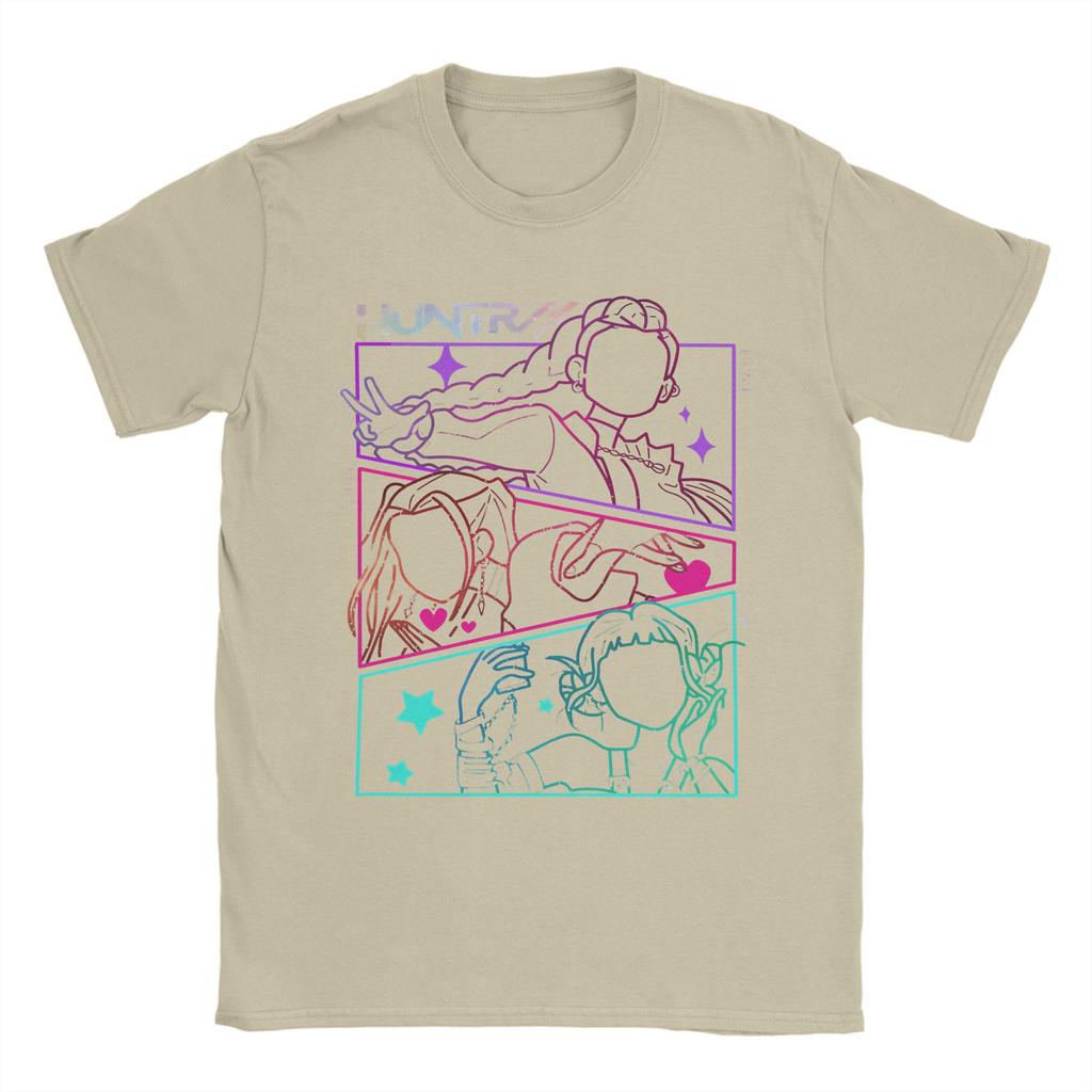 Unisex Koszulka Unisex K–Pop Demon Hunters huntrix T-shirty Moda Letnia Koszulka Streetwear Casual Czysta Bawełna Topy Pomysł na Prezent