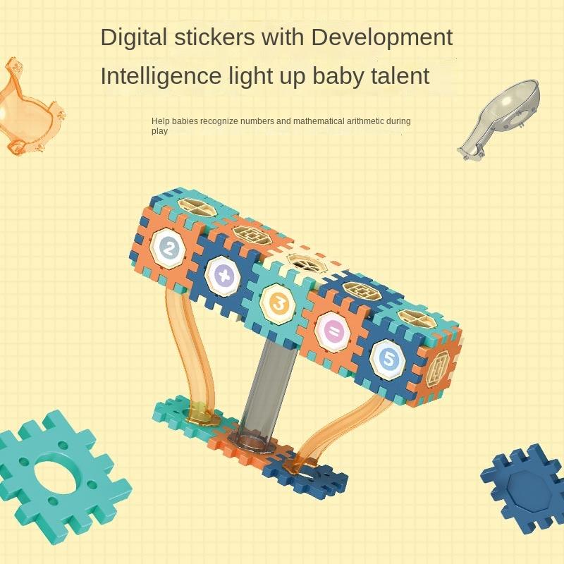 Iq Playground Plastic Slide Marble Run Building Blocks