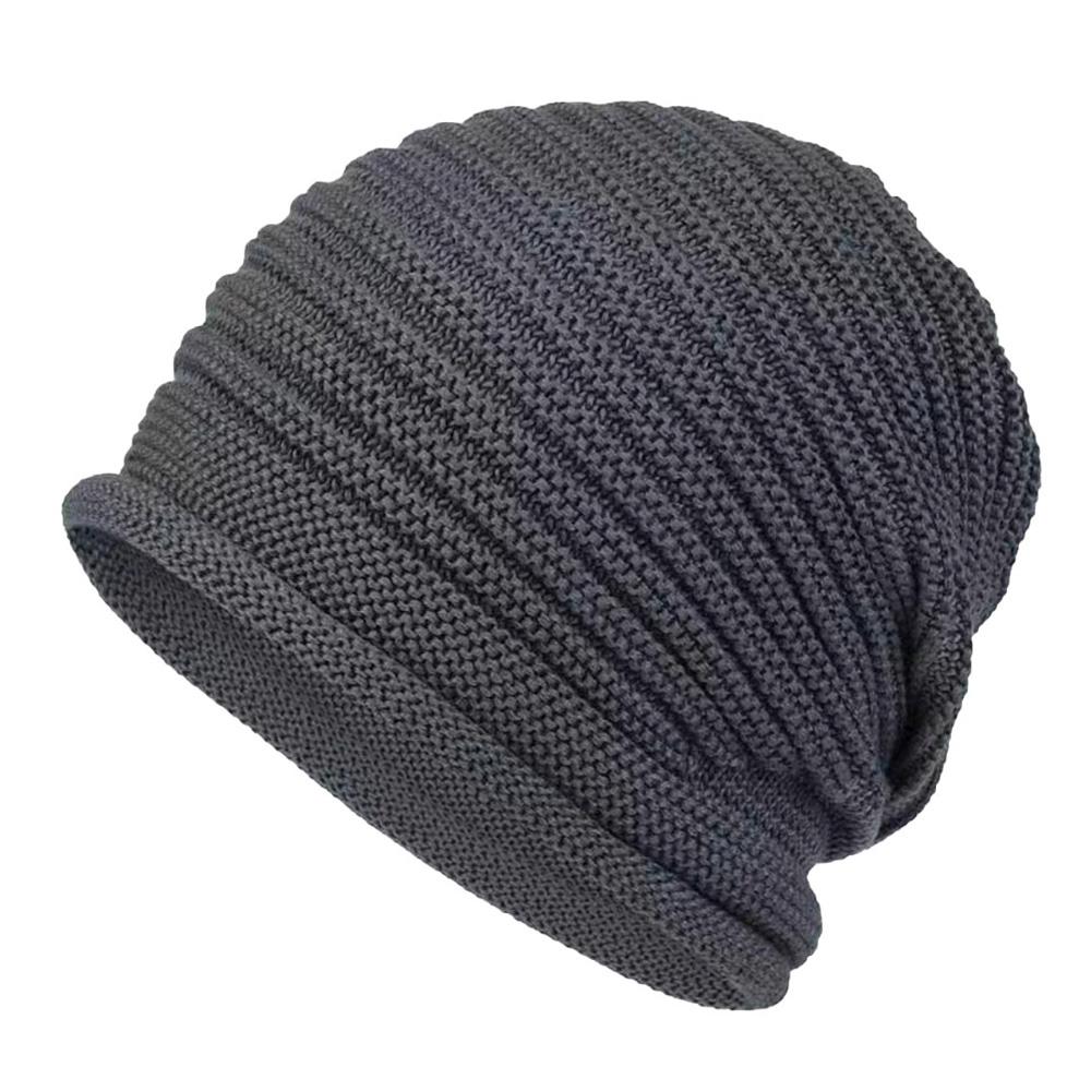 Slouchy Beanie Hat Striped Knit Skullcap Warm Breathable Lightweight Luxury Style High Top Foldable Spring Autumn