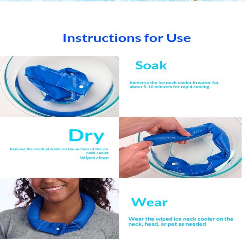 Cooling Neck Wrap With Button Fastener Instant Ice Neck Towel For Outdoor Sports Summer Activities Instant Cold Cooling Scarf