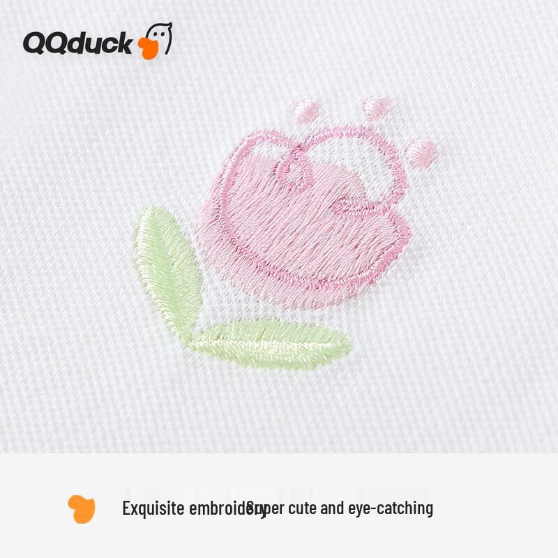 QQ DUCK Girls' Tulip Doll Collar Short Sleeve Polo T-shirt