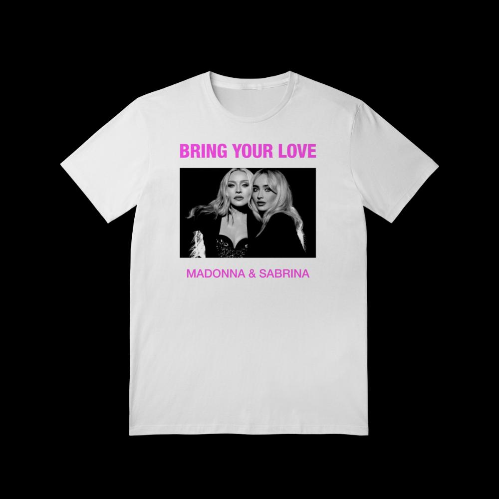 Bring Your Love T-Shirt Unisex Unisex Madonna Sabrina Porträt Text Popmusik Druck Kurzarm Baumwolle Freizeit Oberteile