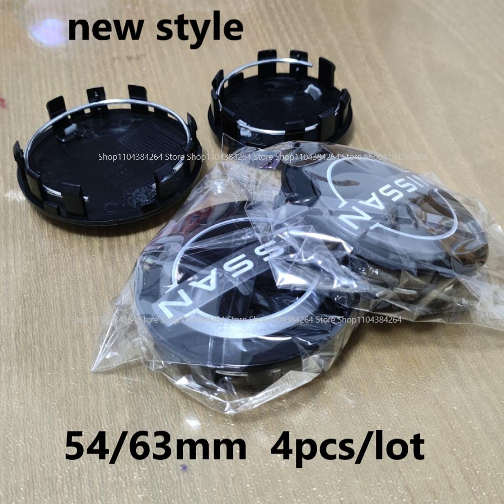 For Nissan ArR44pcs New Style 54/63mm Wheel Center Hub Caps for Nissan Nismo GTR Almera Xterra Qashqai Sentra Versa Altima Rogue Sport Hubcaps