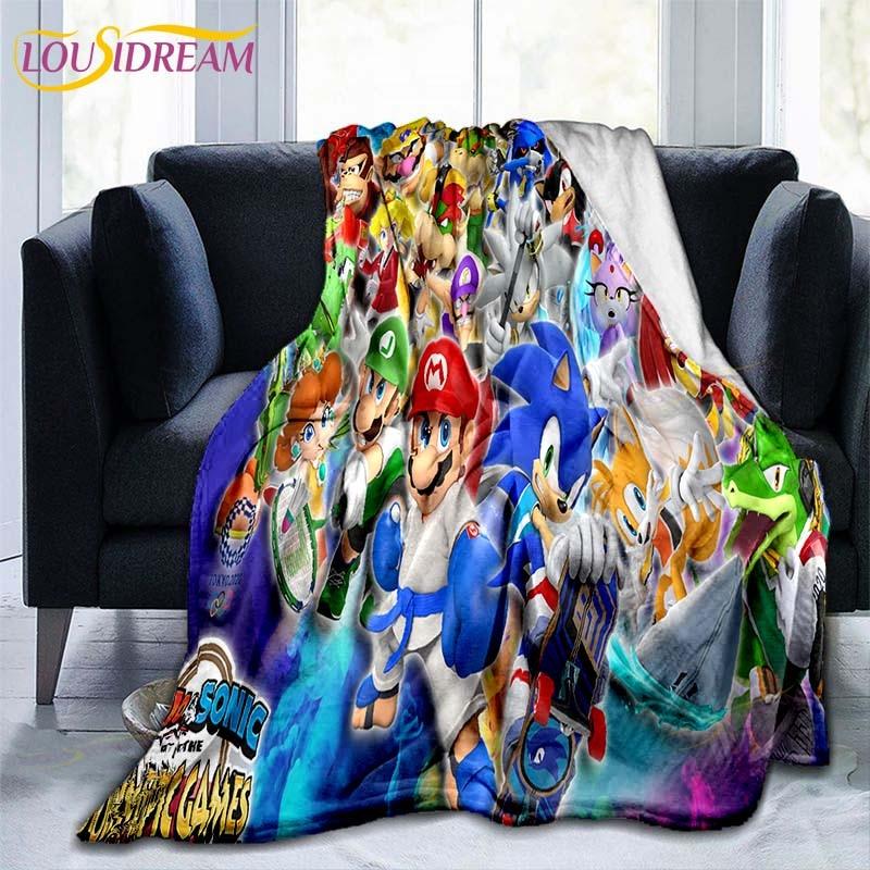 

Mario Bros pattern throw Blanket Couch Quilt Cover Travel Bedding Outlet Throw Blanket Flannel Blanket Bedspread 75x90cm