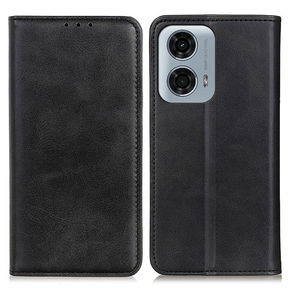 For Motorola Moto E14 4G/G04 4G/G04s 4G/G24 4G Magnetic Case Cowhide Texture Wallet Phone Cover