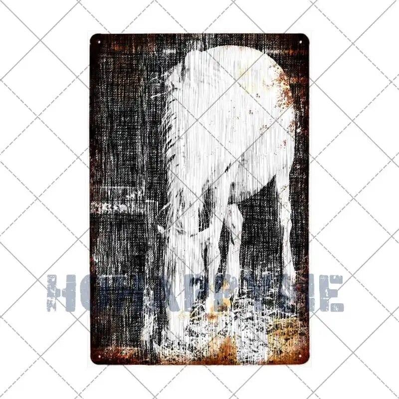 Bauernhof-Deko, Löwe, Pferd, Tiger, Schaf, Tier, Haustier, Freilandhaltung, Schild, Poster, Metall, Wandkunst, Platten, Eisenmalerei, Wohnkultur, 20 x 30 cm