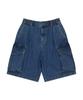 Wacky Willy Cargo Denim Shorts Indigo
