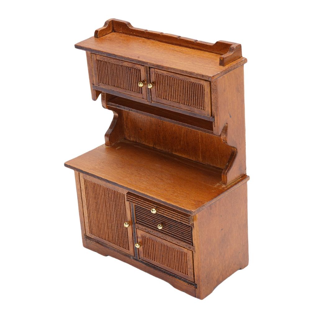 Dollhouse Sideboard 1 12 Scale 10x5x13.7cm Wooden Miniature Dollhouse Bookcase Cupboard