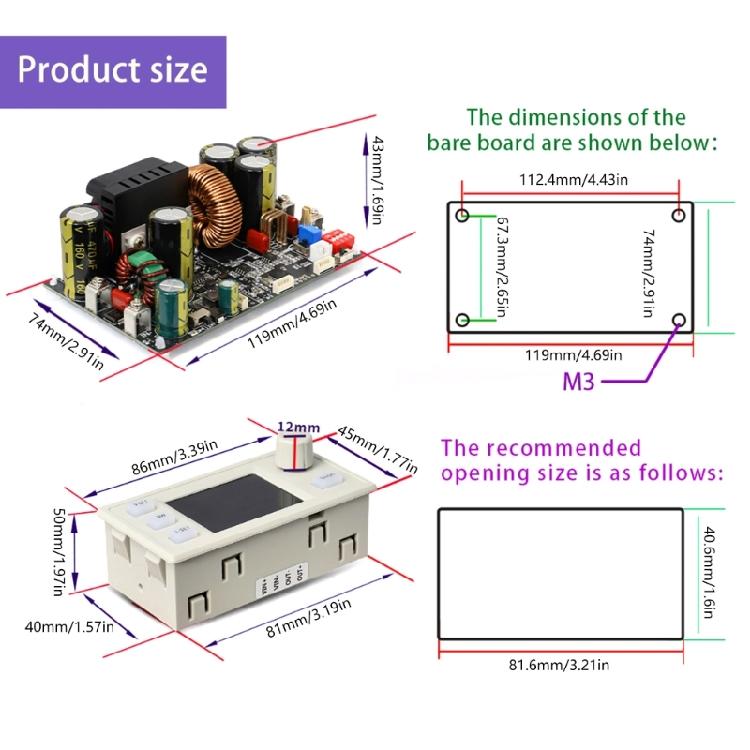 High Performances Power Supply Module Unit, Precise Voltages Adjustment Suitable for Electronic Development&Maintenance