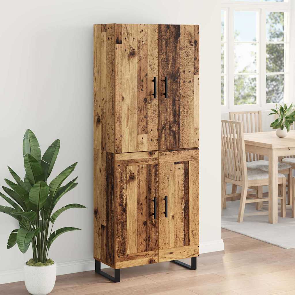 Highboard 2 Pcs Reclaimed Wood 69.5 X 34 X 180 Cm
