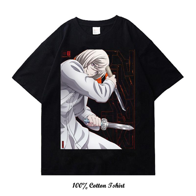 Akudama drive Streetwear Japanese Anime Graphic T Shirt Cotton Casual Harajuku Oversized Printed Tshirt Summer Short Sleeve Tops