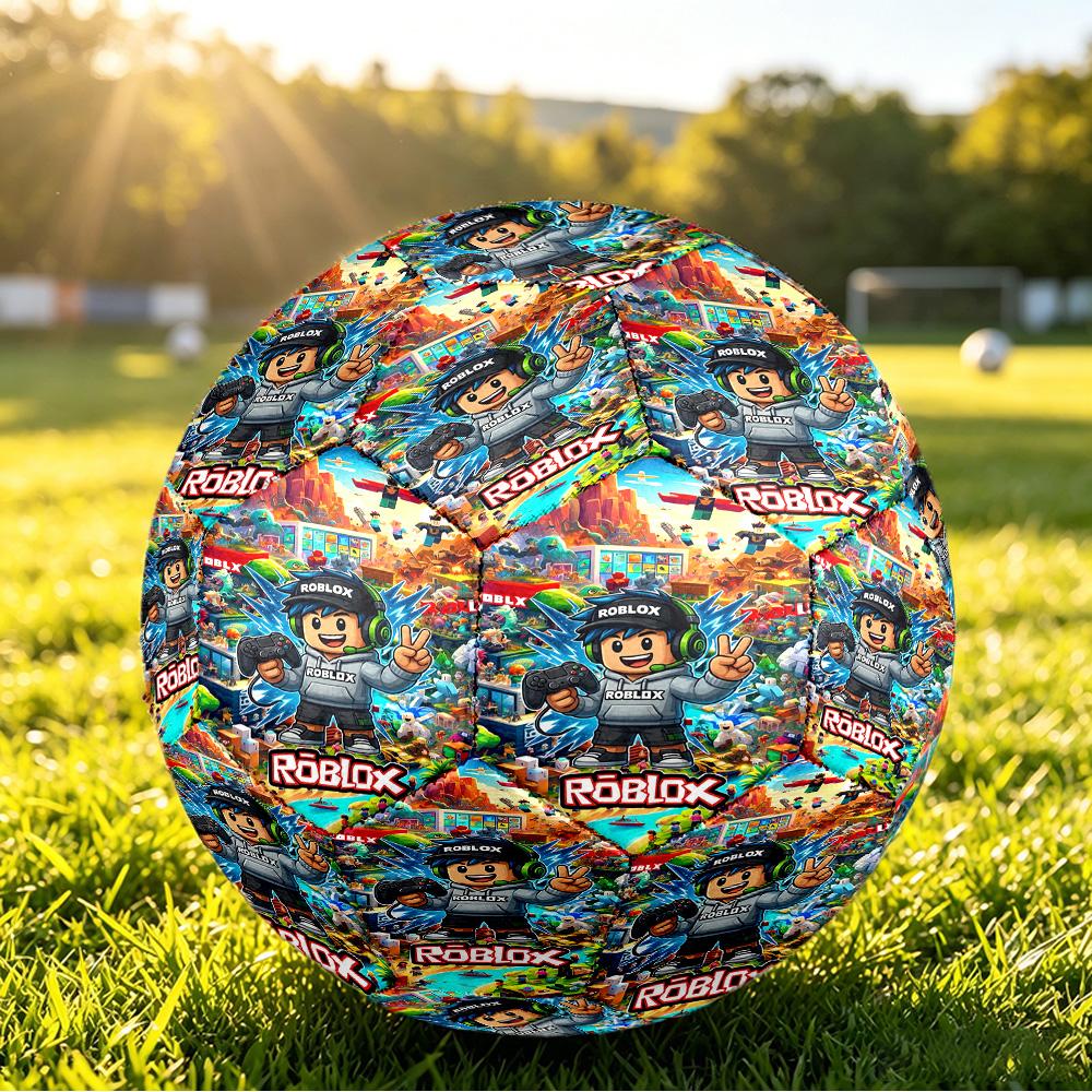Größe 5 Fußball Roblox-Muster, Verschleißfester Fußball für Spieltraining Täglichen Sport Spielen