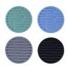 6Pcs Silicone Drink Coasters Round Nonslip Table Decors Coasters Silicone Texture Suitable for Kitchen Everyday Use