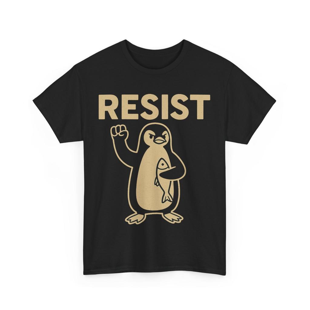 Resist Penguin T-shirt, Resist Penguin Activism Women Men Funny T-shirt