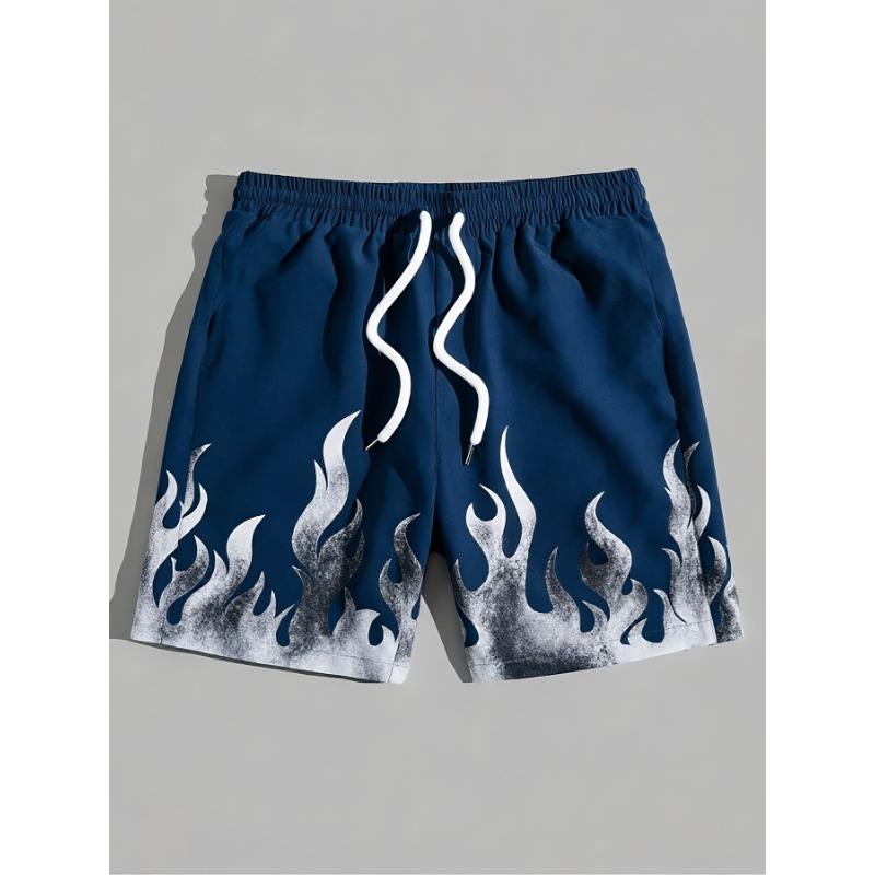 Ink Wash 3D Gradient Print Men's Shorts Summer Hawaiian Beach Casual Loose Sports Quick-Drying Swim Trunks