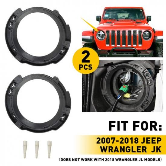 For 2007-18 Jeep Wrangler JK 7" Headlight Mount Ring Bracket US Bucket New Hot