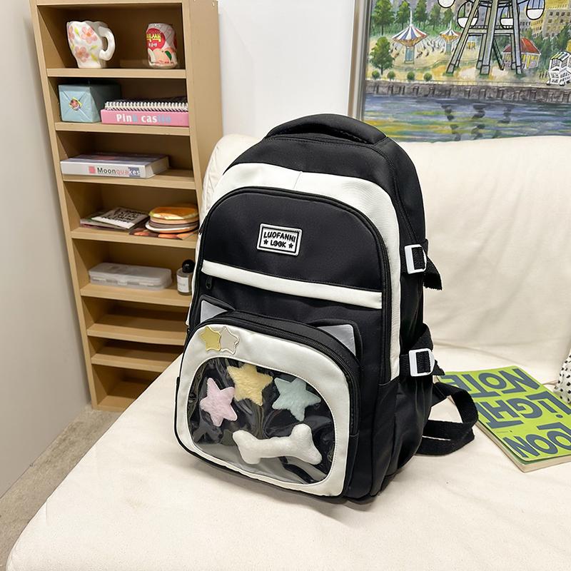 Mochila Escolar de Dibujos Animados para Mujer de Gran Capacidad para Estudiante de Secundaria