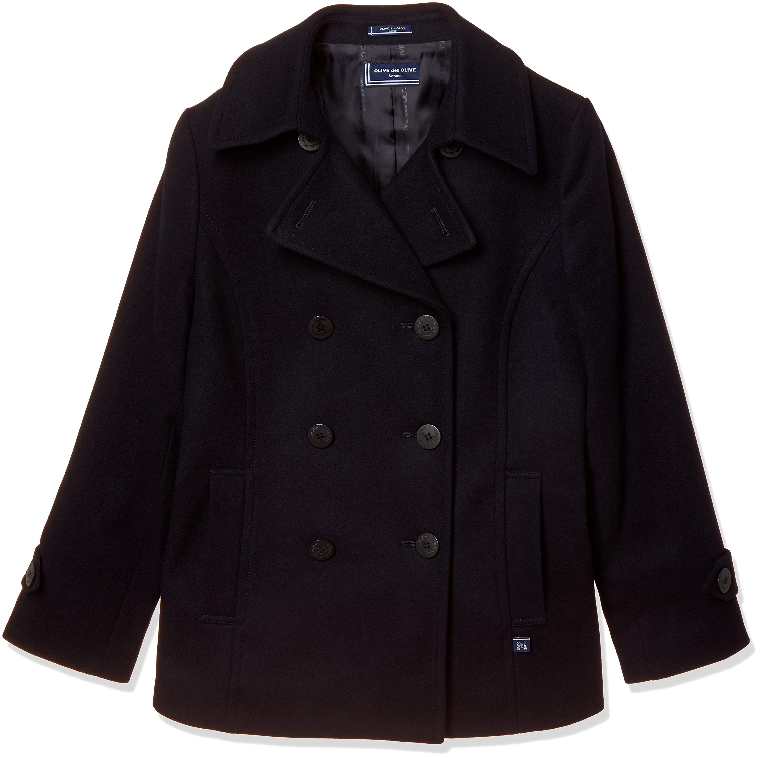 

Olive de Olive School Navy with Stand Size S Girls P-Coat Collar, JC739-88, (Japan Size)