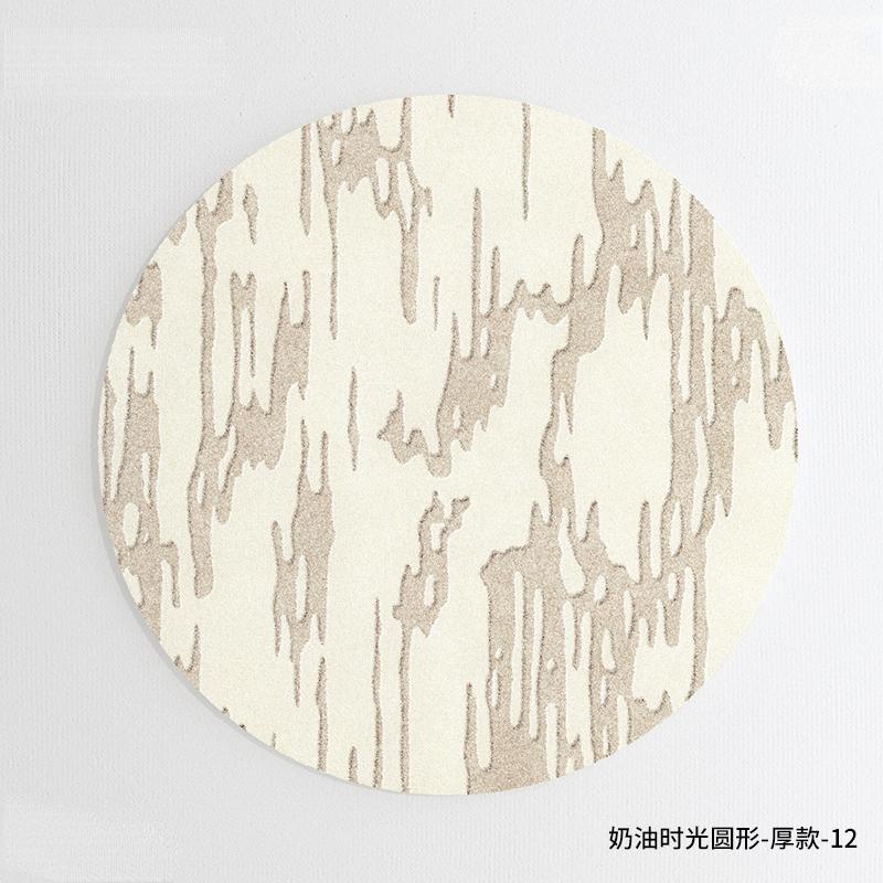 French Luxury Round Bedroom Decor Carpet Large Area Plush Rug Cream Style Carpets for Living Room Fluffy Soft Thicken Floor Mat