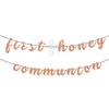 Baby Shower Party Party Decoration Gold Powder Letters Latte First Communion Bath Banners