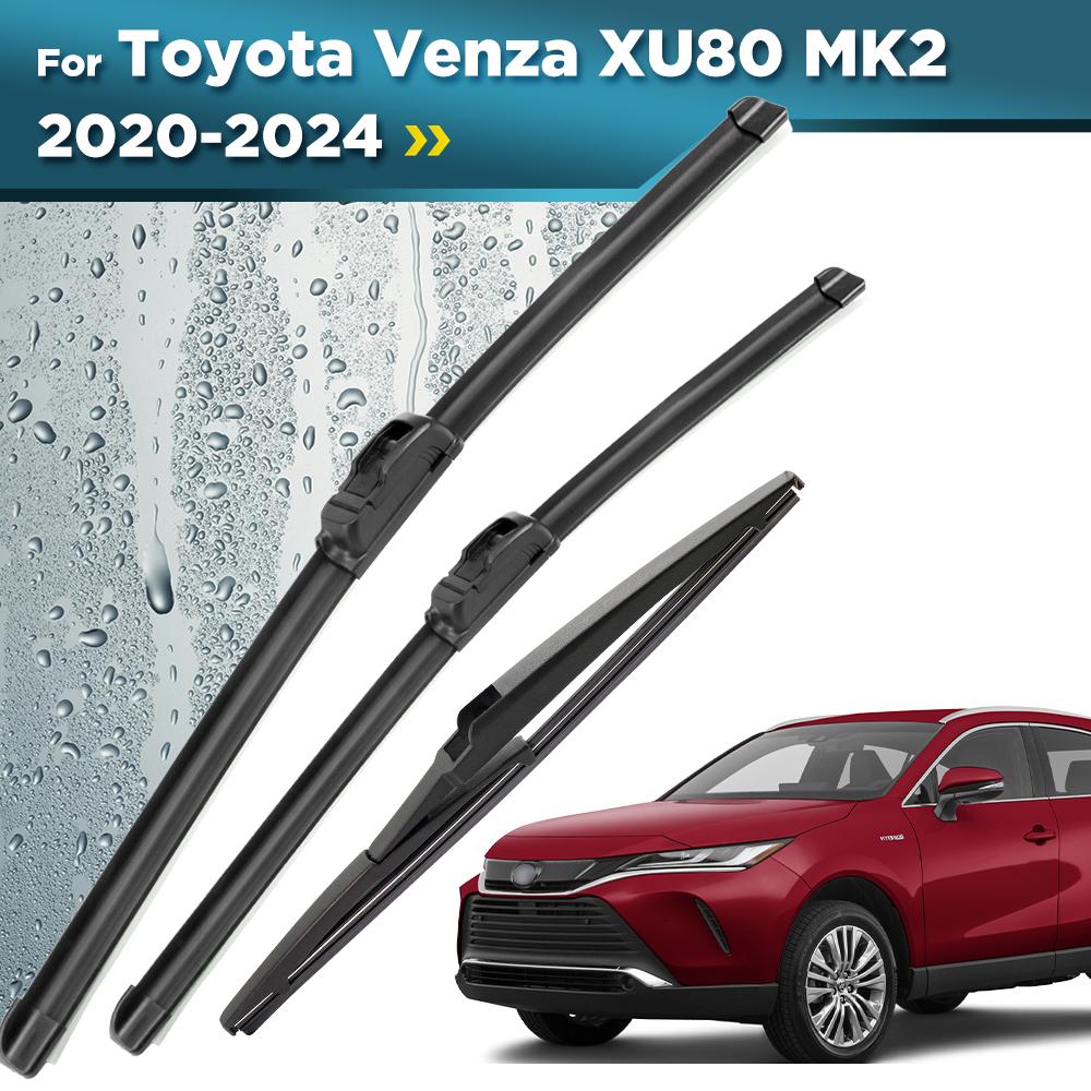 For Toyota Venza XU80 MK2 2020-2024 2021 2022 Wiper Front & Rear Wiper Blades Windshield Windscreen Window Brushes 26"+16"+14