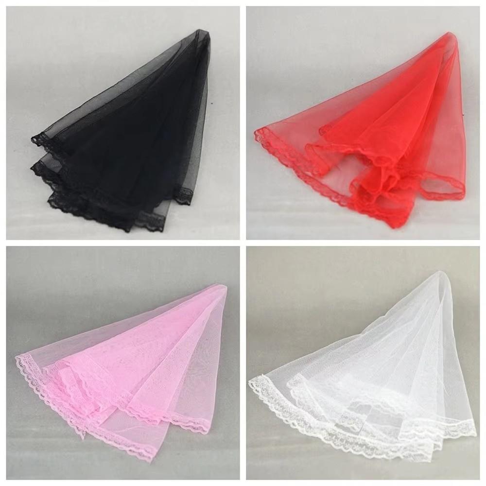 Doll Wedding Veil Headwear Round Long Lace Veil Fashion Doll Veil Headdress For Girl Gift
