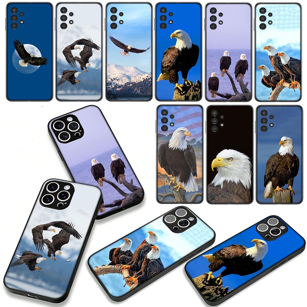 Black White Eagle Fly Phone Cover Case for Huawei P30 P20 Mate 20 Lite Pro Y7 Y6P Y7A 2019 Nova 5T 3I Casing