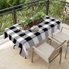 Black White Grey Rectangle Tablecloth for Table Decor Wedding Party Waterproof Reusable Table Cloth for Table Indoor Outdoor