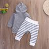 Toddler Kids Baby Boys Cozy Hooded Shirt Tops And Comfortable Pants Twopiece Outfits